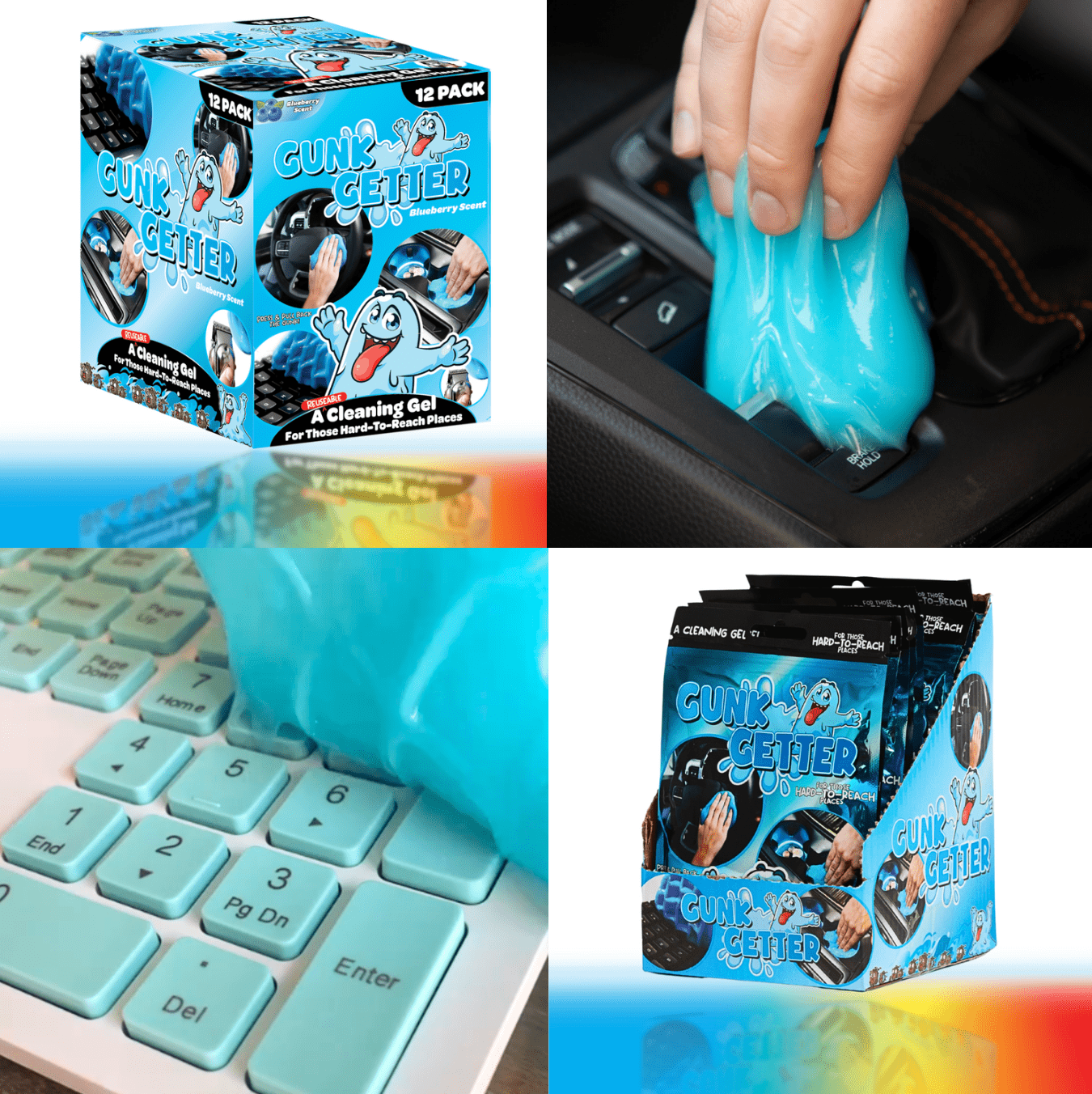 Gunk Getter Cleaning Gel - 12 Pack - Gunk Getter Cleaning Gel Gunk Getter Gunk Getter