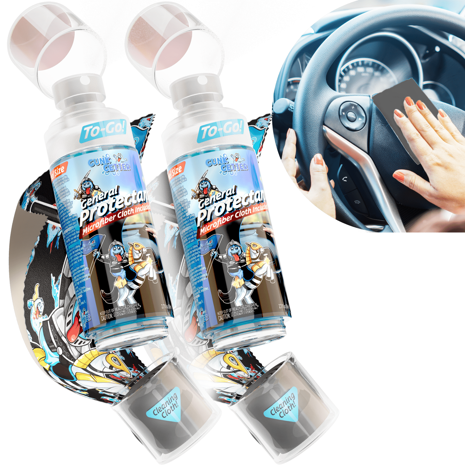 Travel Spray Bottle (General Protectant) , 2 Pack - Gunk Getter Travel Spray Bottle Gunk Getter Gunk Getter