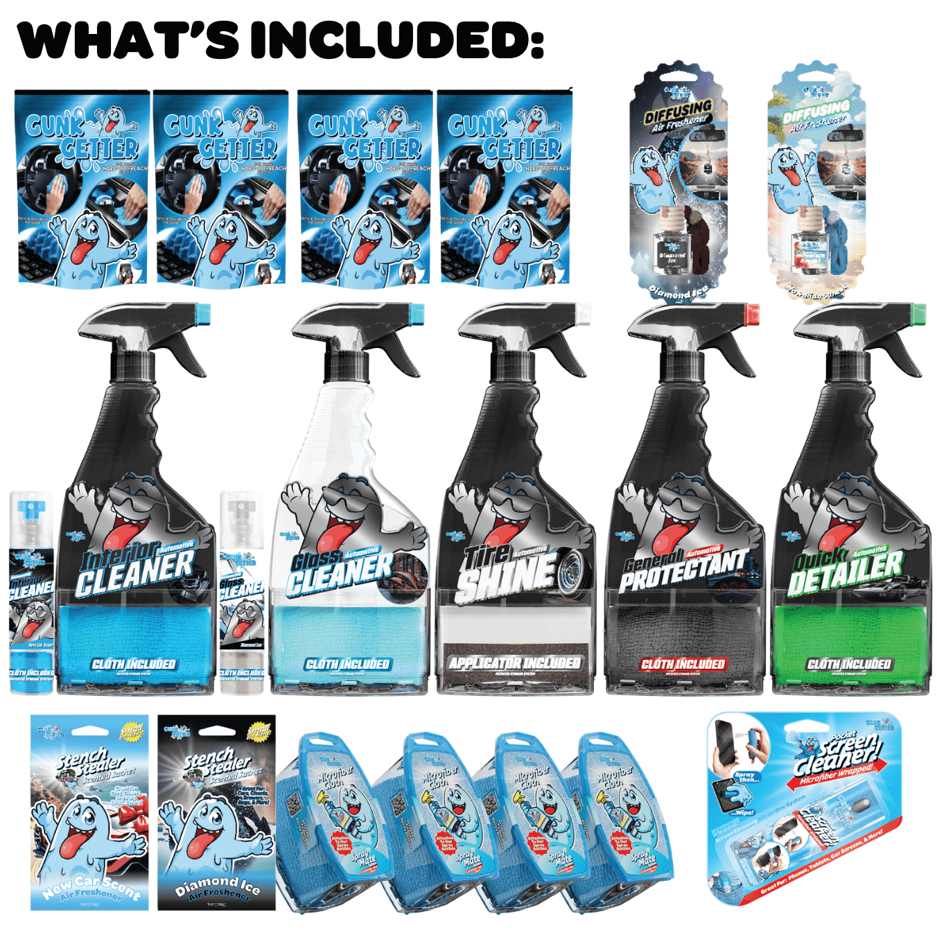 Ultimate Auto Detailing Kit (Interior & Exterior Care) - Gunk Getter Gunk Getter Gunk Getter