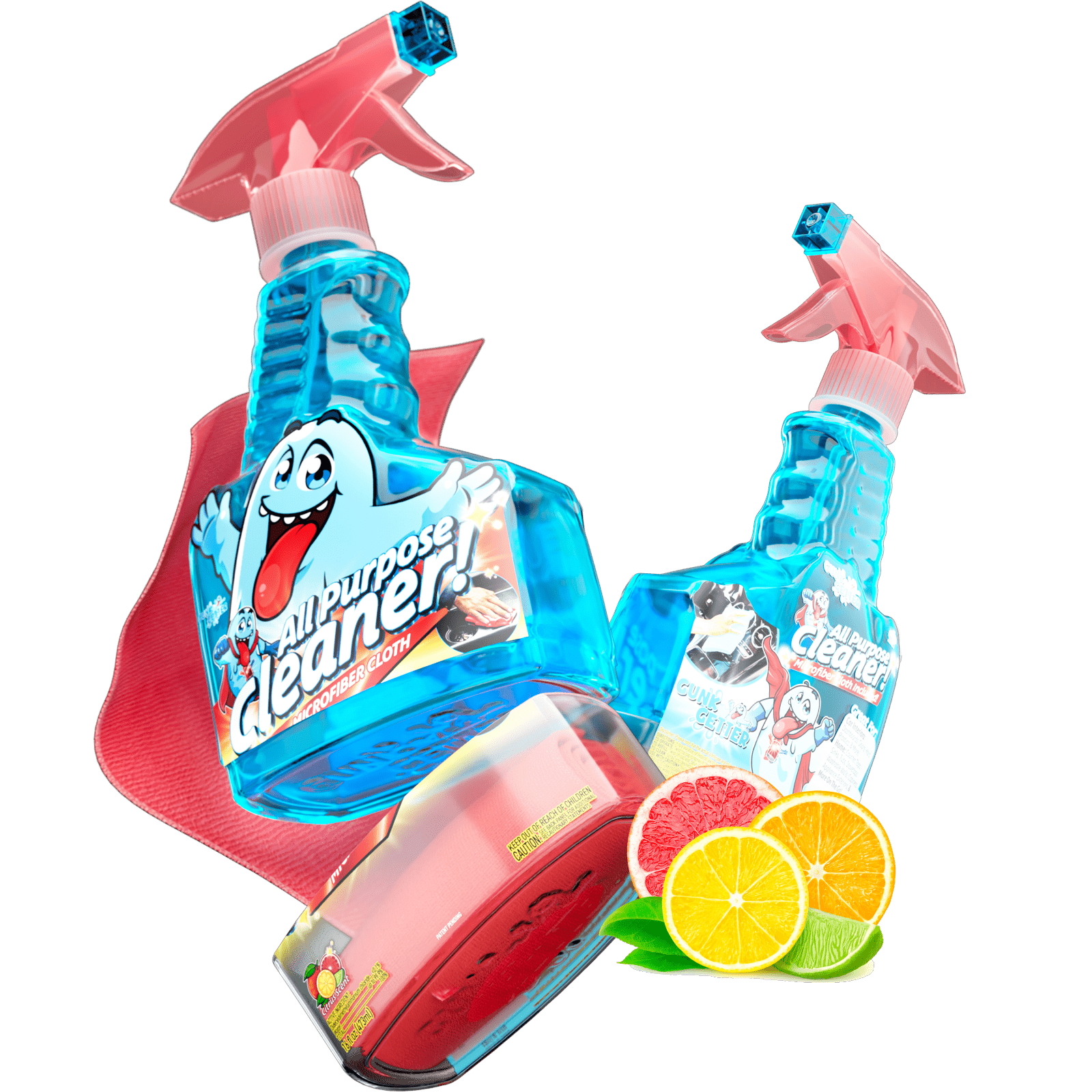Spray Bottle 16oz (All Purpose Cleaner - Citrus) , 2 Pack - Gunk Getter Spray Bottle 16oz Gunk Getter Gunk Getter