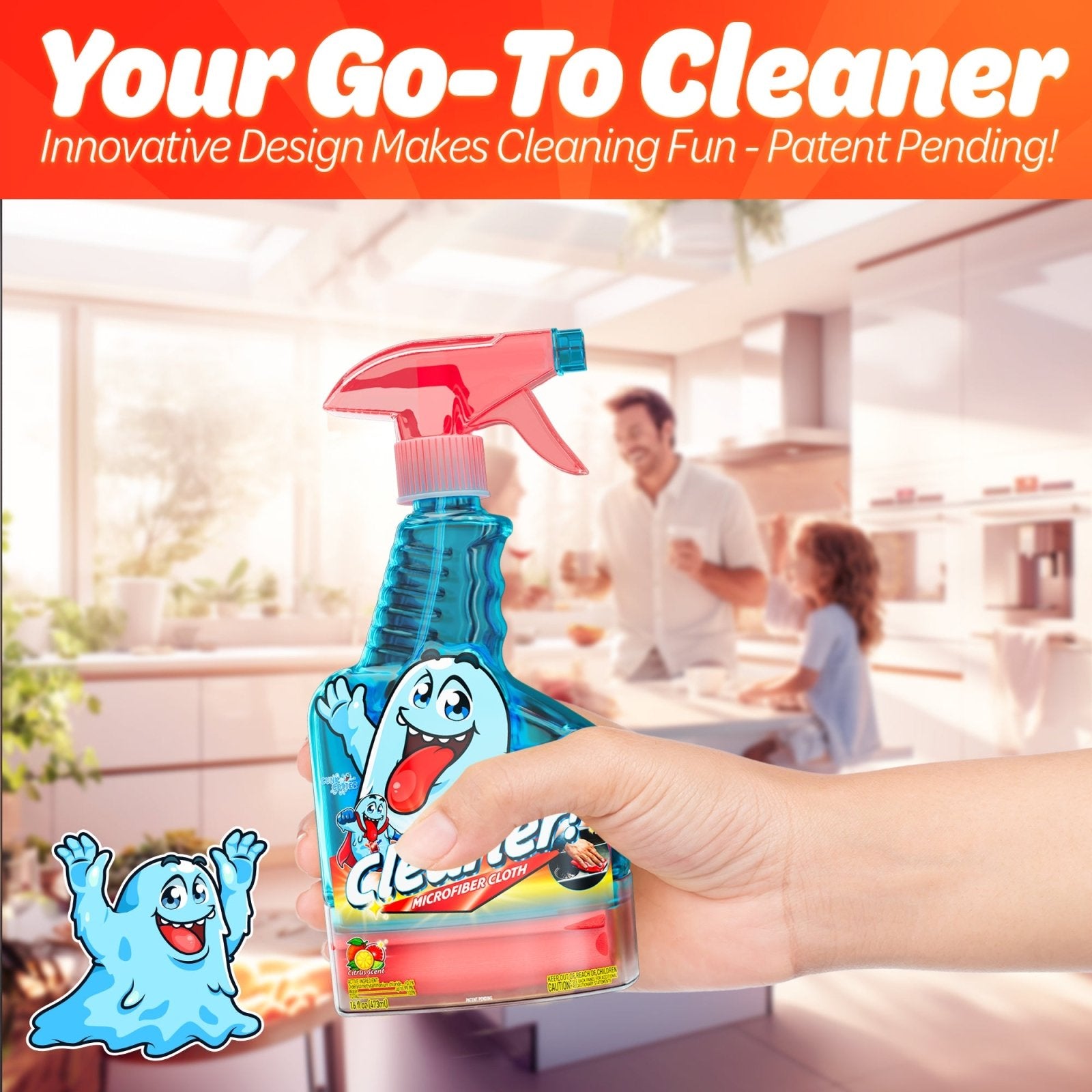 Spray Bottle 16oz (All Purpose Cleaner - Citrus) , 2 Pack - Gunk Getter Spray Bottle 16oz Gunk Getter Gunk Getter
