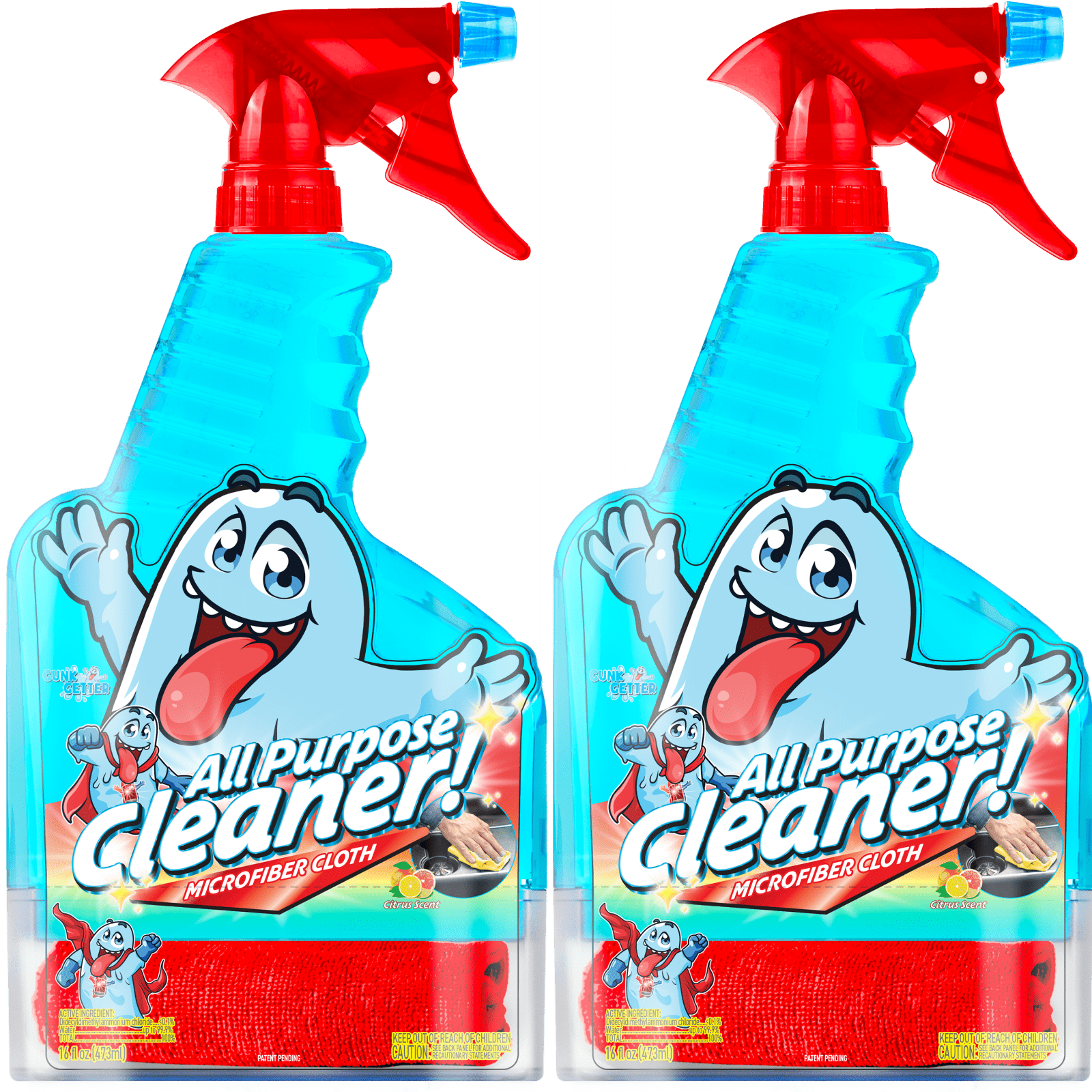 Spray Bottle 16oz (All Purpose Cleaner - Citrus) , 2 Pack - Gunk Getter Spray Bottle 16oz Gunk Getter Gunk Getter