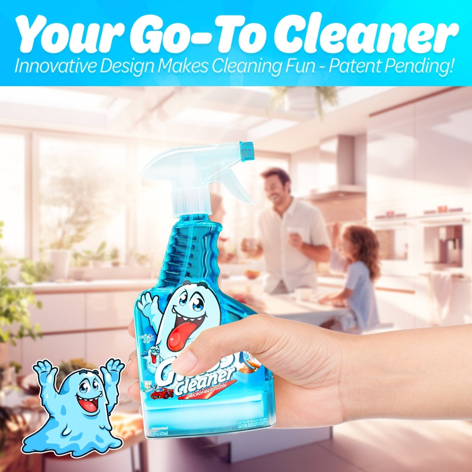 Spray Bottle 16oz (All Purpose Cleaner - Fresh) , 2 Pack - Gunk Getter Spray Bottle 16oz Gunk Getter Gunk Getter