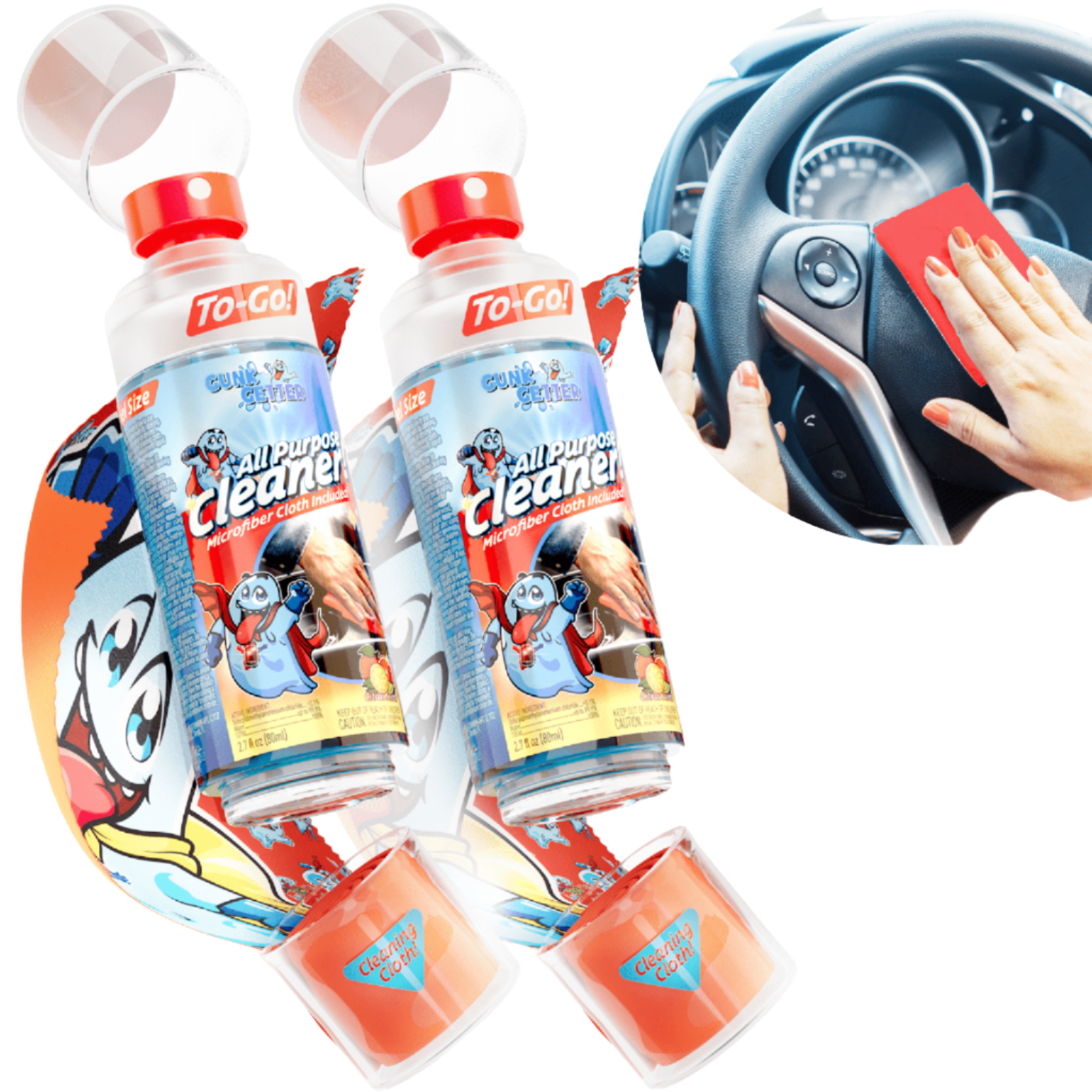 Travel Spray Bottle (All Purpose Cleaner - Citrus) , 2 Pack - Gunk Getter Travel Spray Bottle Gunk Getter Gunk Getter