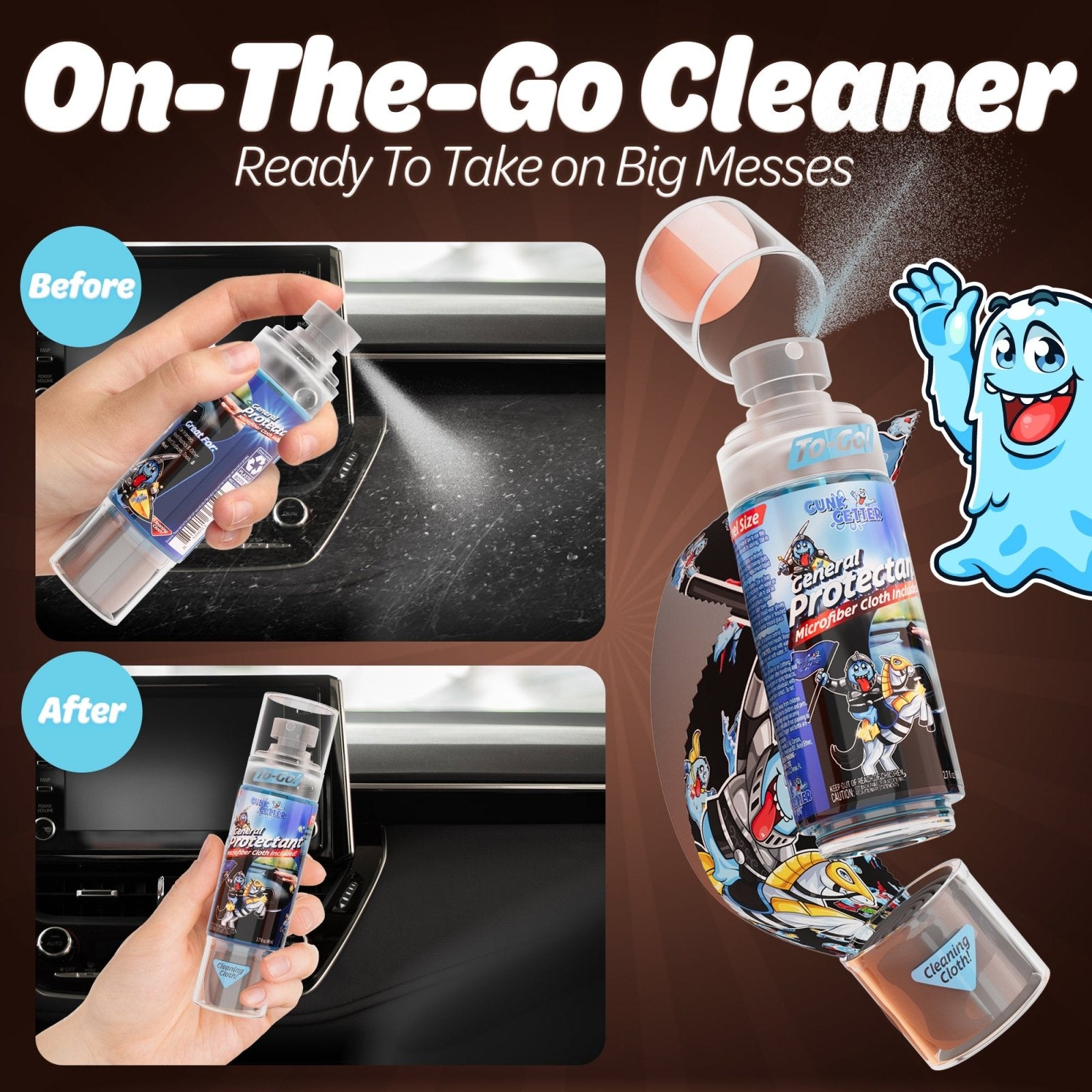 Travel Spray Bottle (General Protectant) , 2 Pack - Gunk Getter Travel Spray Bottle Gunk Getter Gunk Getter