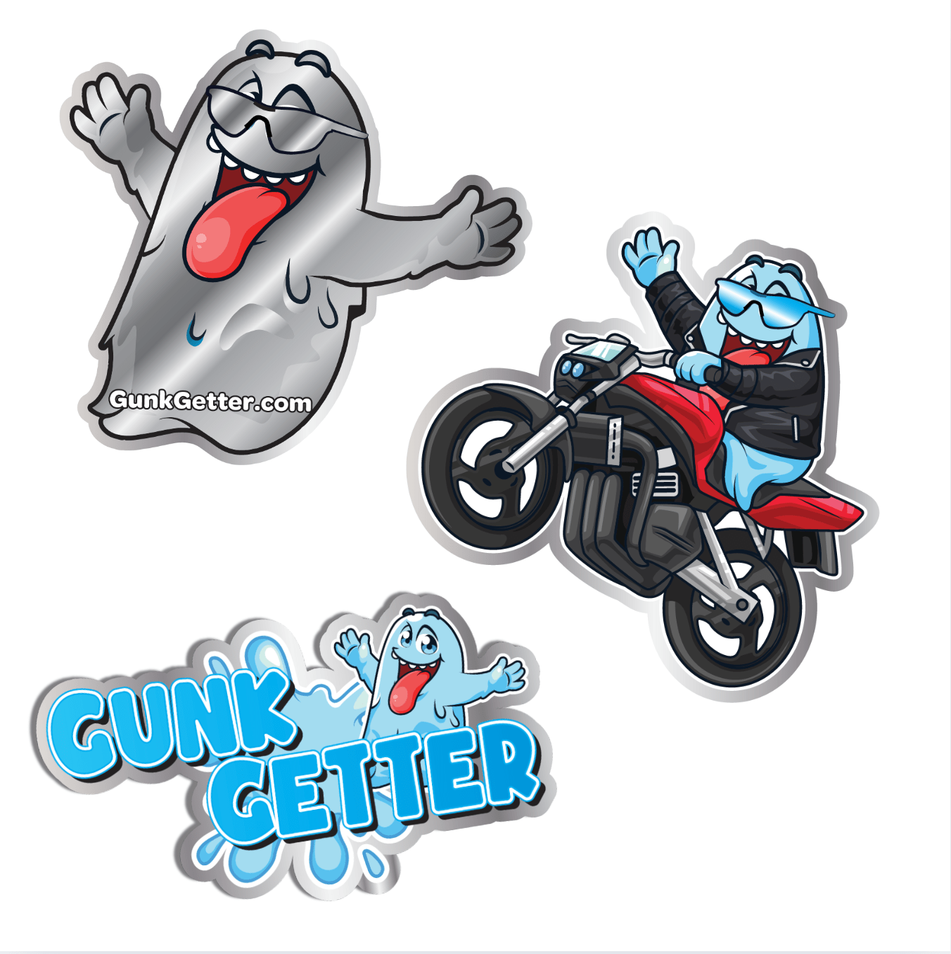 Exclusive Stickers - 3 Pack - Gunk Getter Gunk Getter Gunk Getter