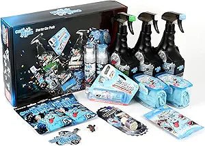 Gunk Getter Car Cleaning Kit - Car Accessories for Interior and Exterior Cleaning, Glass Cleaner, Car Wipes, Auto Essentials - Gunk Getter Auto Starter Collection Gunk Getter Gunk Getter