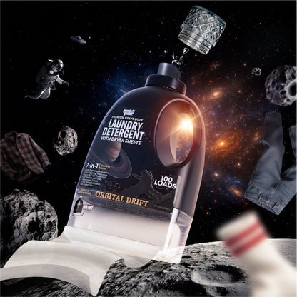 Gunk Getter Heavy Duty Premium Laundry Detergent + Built - In Dryer Sheets (100 Loads) - ORBITAL DRIFT - Gunk Getter Gunk Getter Gunk Getter