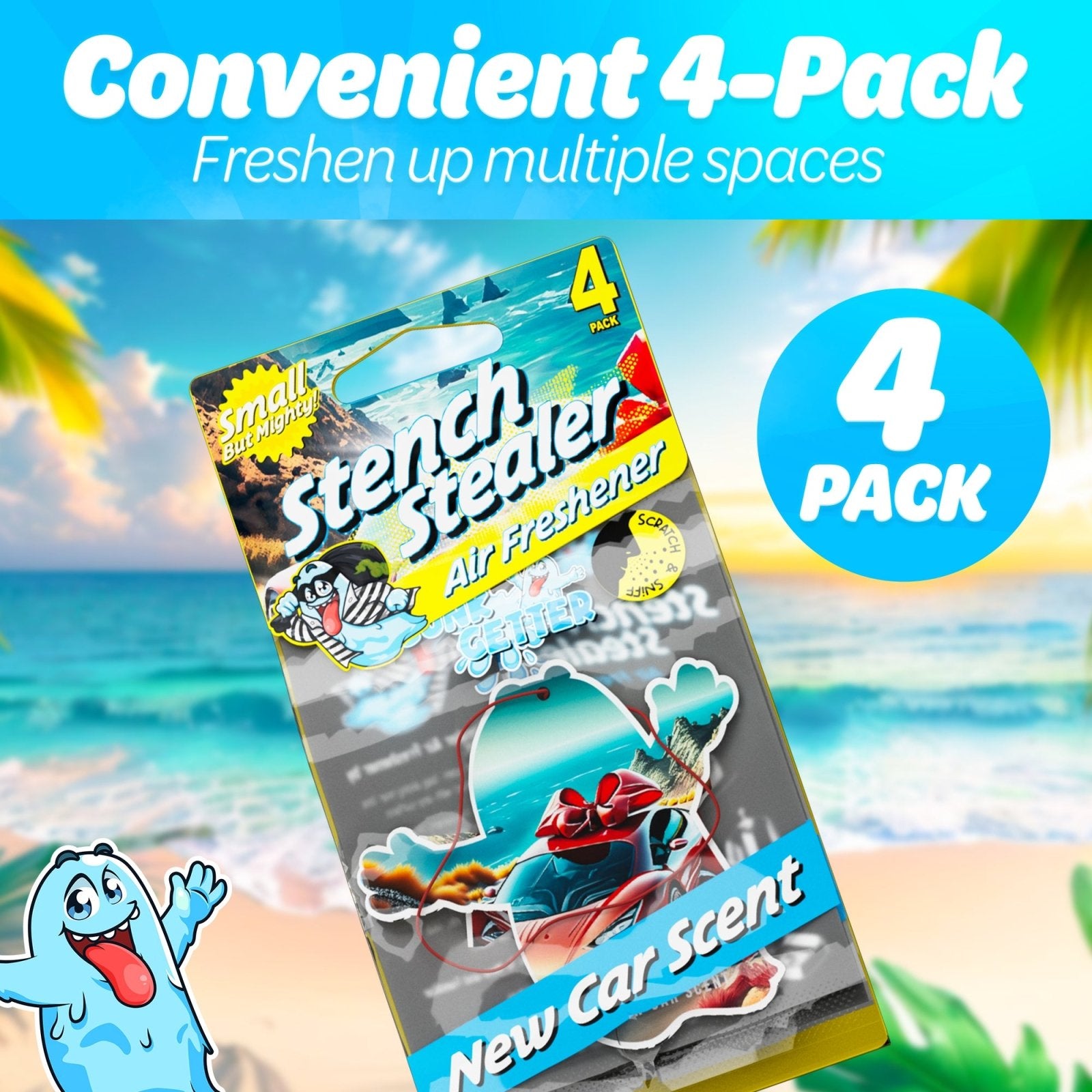 Air Freshner (New Car Scent) , 4 Pack - Gunk Getter Air Freshner Gunk Getter Gunk Getter