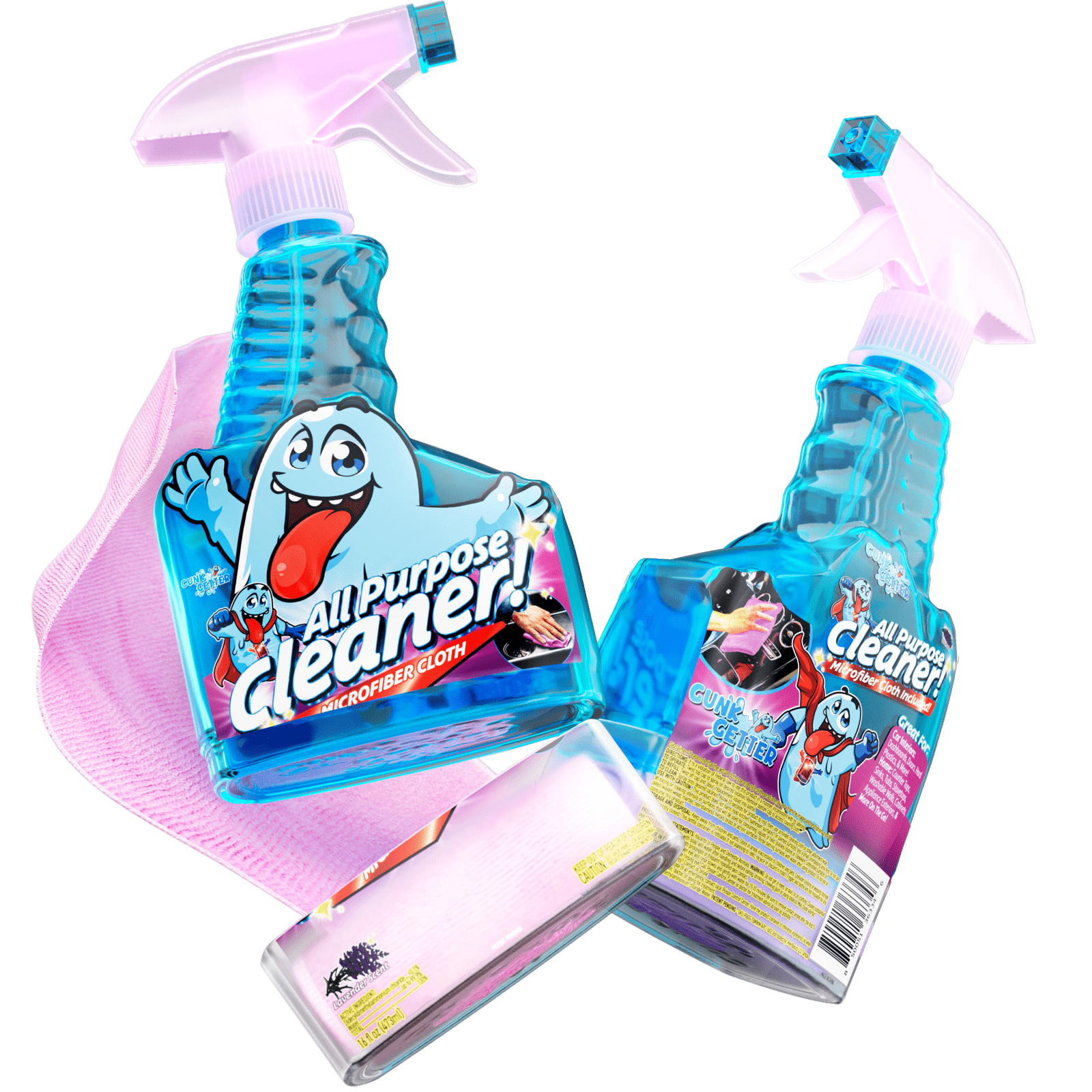 Spray Bottle 16oz (All Purpose Cleaner - Lavender) , 2 Pack - Gunk Getter Spray Bottle 16oz Gunk Getter Gunk Getter