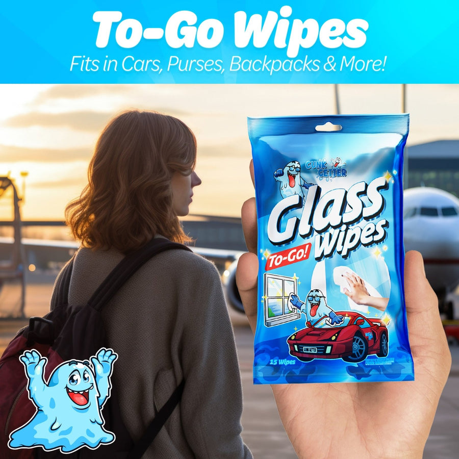 To-Go Wipes (Glass Cleaner) , 4 Pack - Gunk Getter To-Go Wipes Gunk Getter Gunk Getter