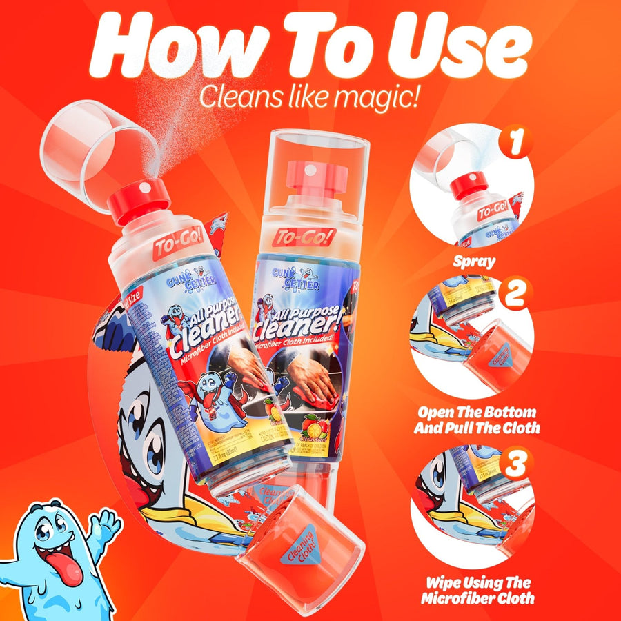 Travel Spray Bottle (All Purpose Cleaner - Citrus) , 2 Pack - Gunk Getter Travel Spray Bottle Gunk Getter Gunk Getter