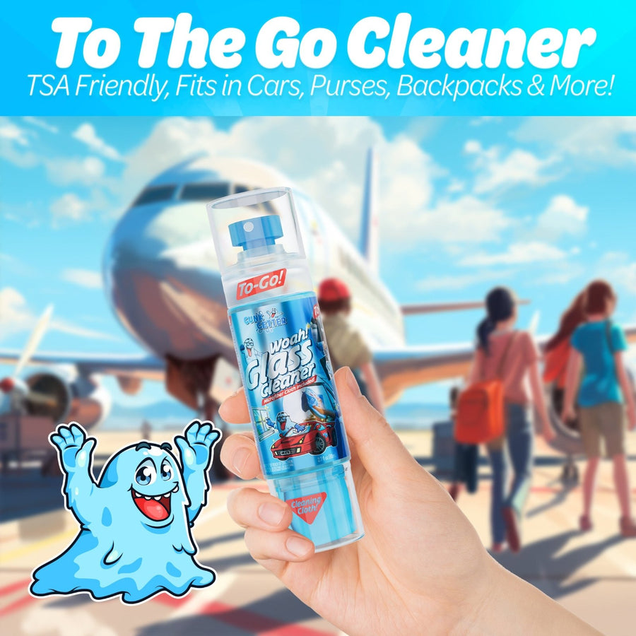 Travel Spray Bottle (Glass Cleaner) , 2 Pack - Gunk Getter Travel Spray Bottle Gunk Getter Gunk Getter